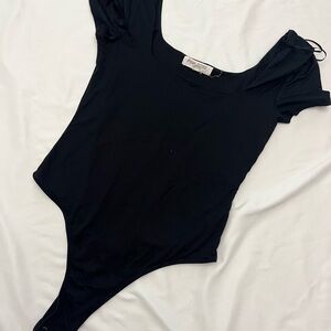 Pink Rose  Black One Piece